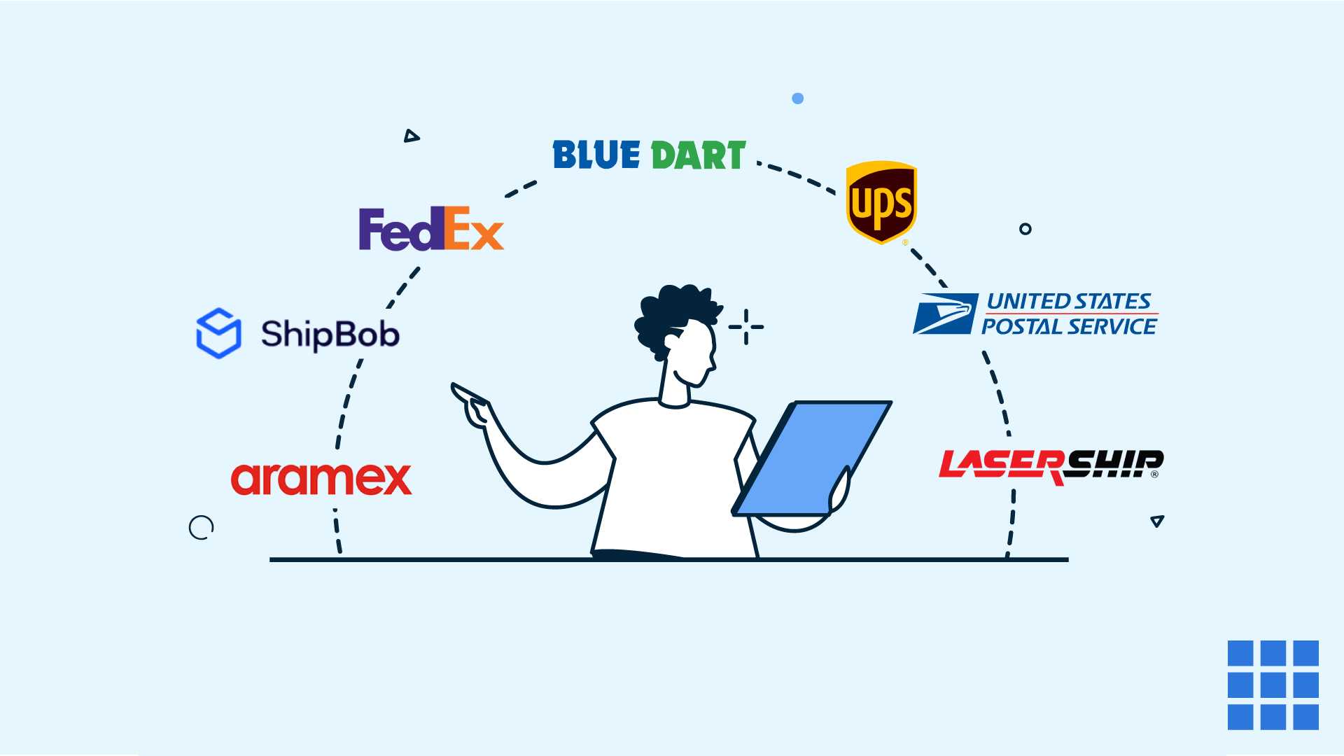 Popular shipping companies in the U.S.