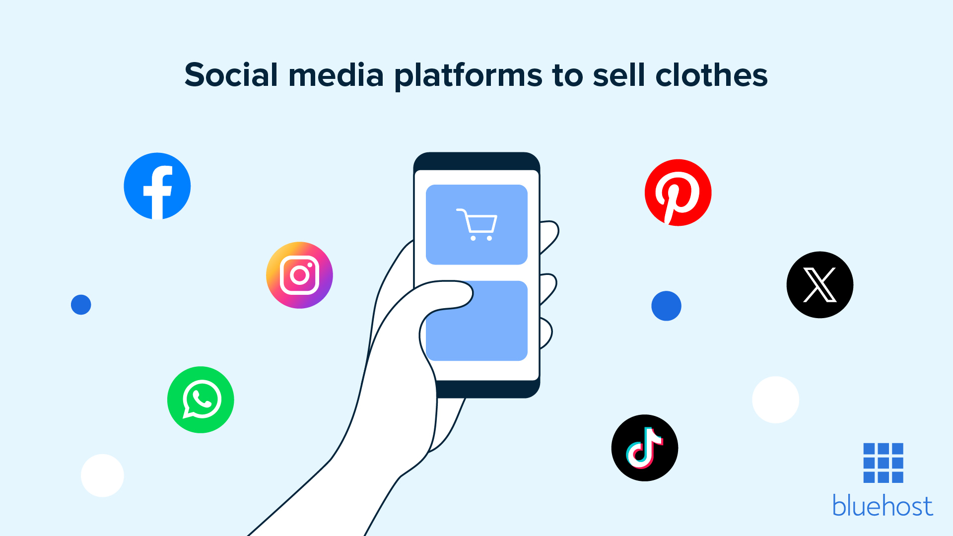 Popular social media platforms where you can start a clothing business.
