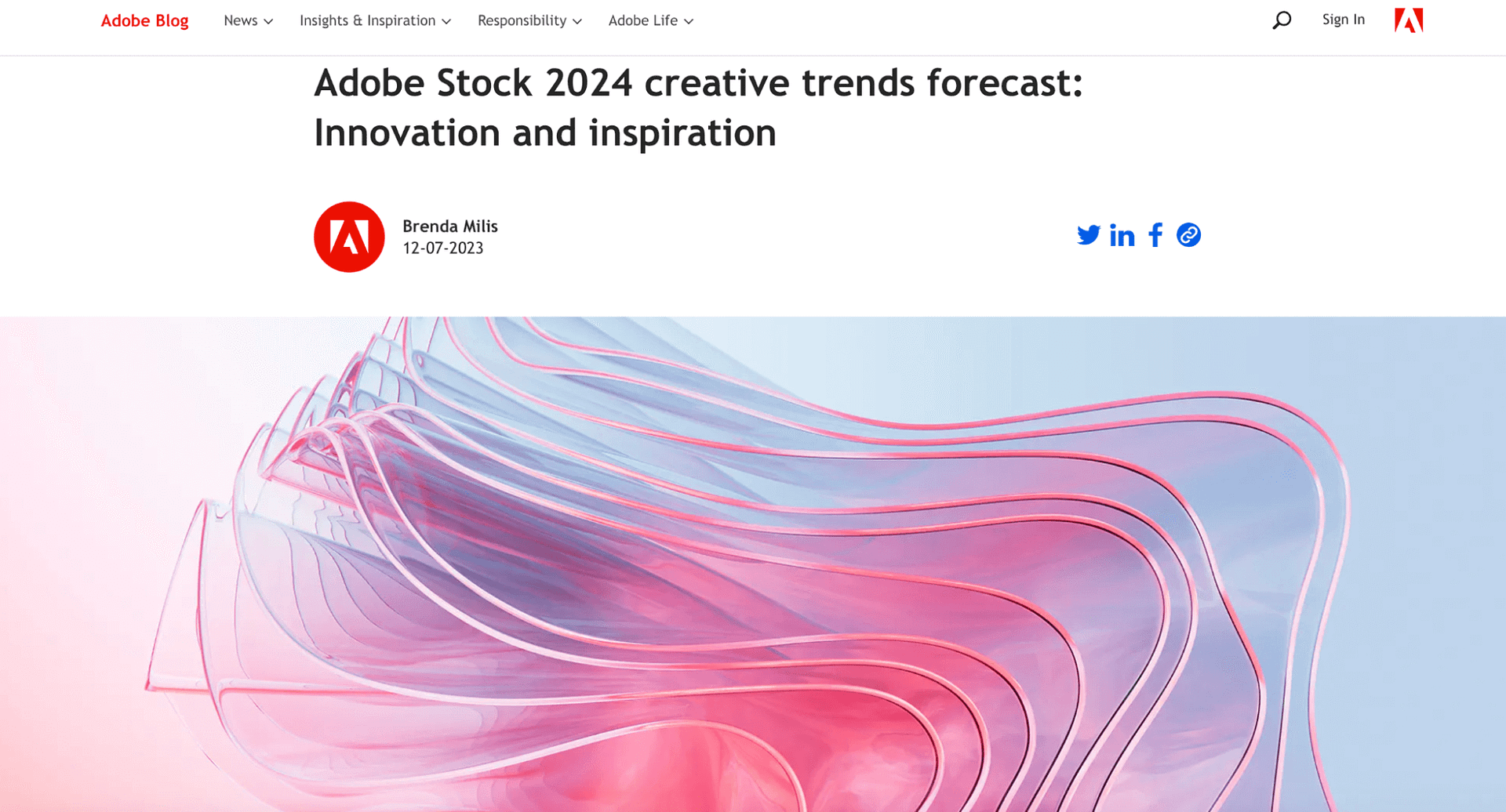 Adobe wrote that surreal, bright and happy images will trend in 2024.