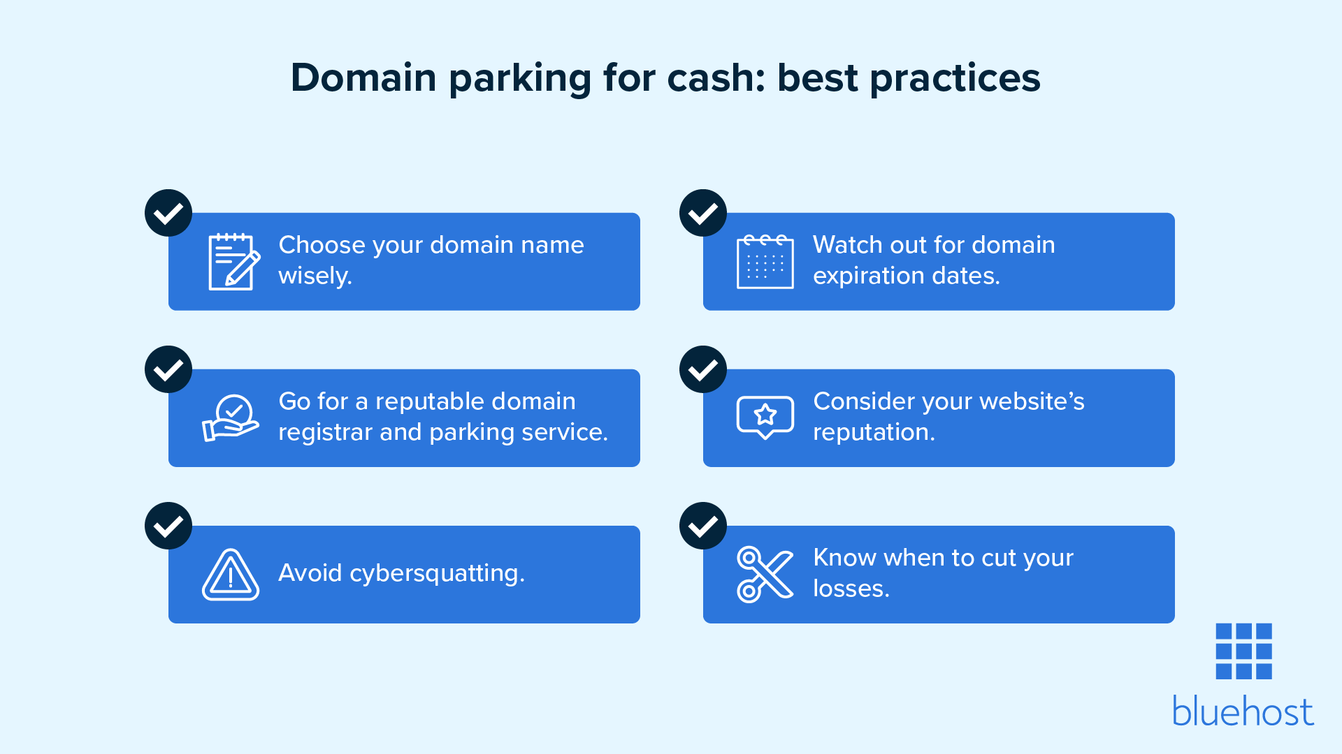 Domain parking could be a good earner for your business if you follow these best practices.