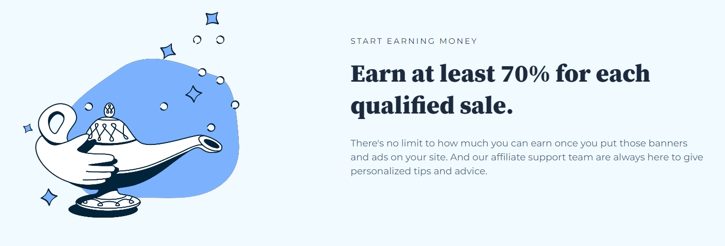 Bluehost offers an affiliate program with high commissions.